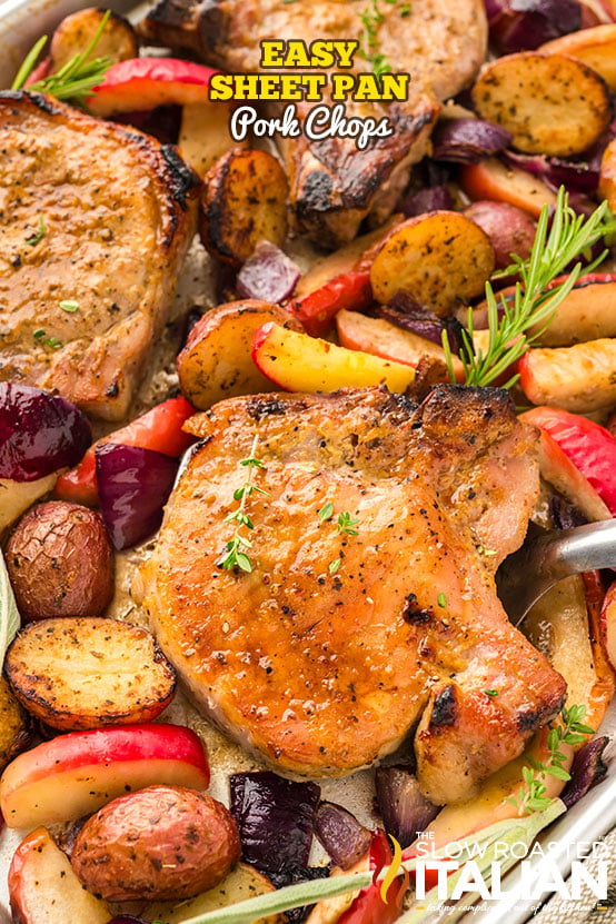 Image for Easy Sheet Pan Pork Chops with Potatoes Recipe