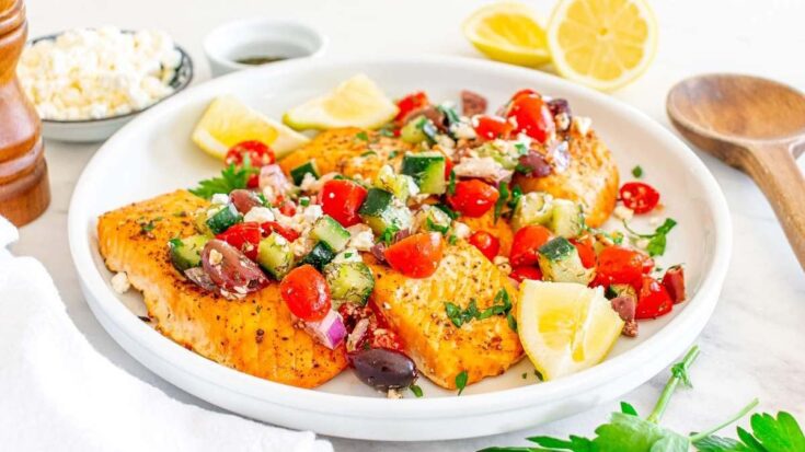 Image for Baked Salmon With Greek Salsa