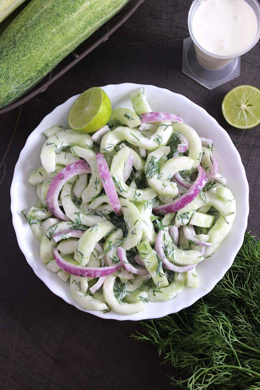Image for Dill Cucumber Salad | How To Make Creamy Cucumber Salad
