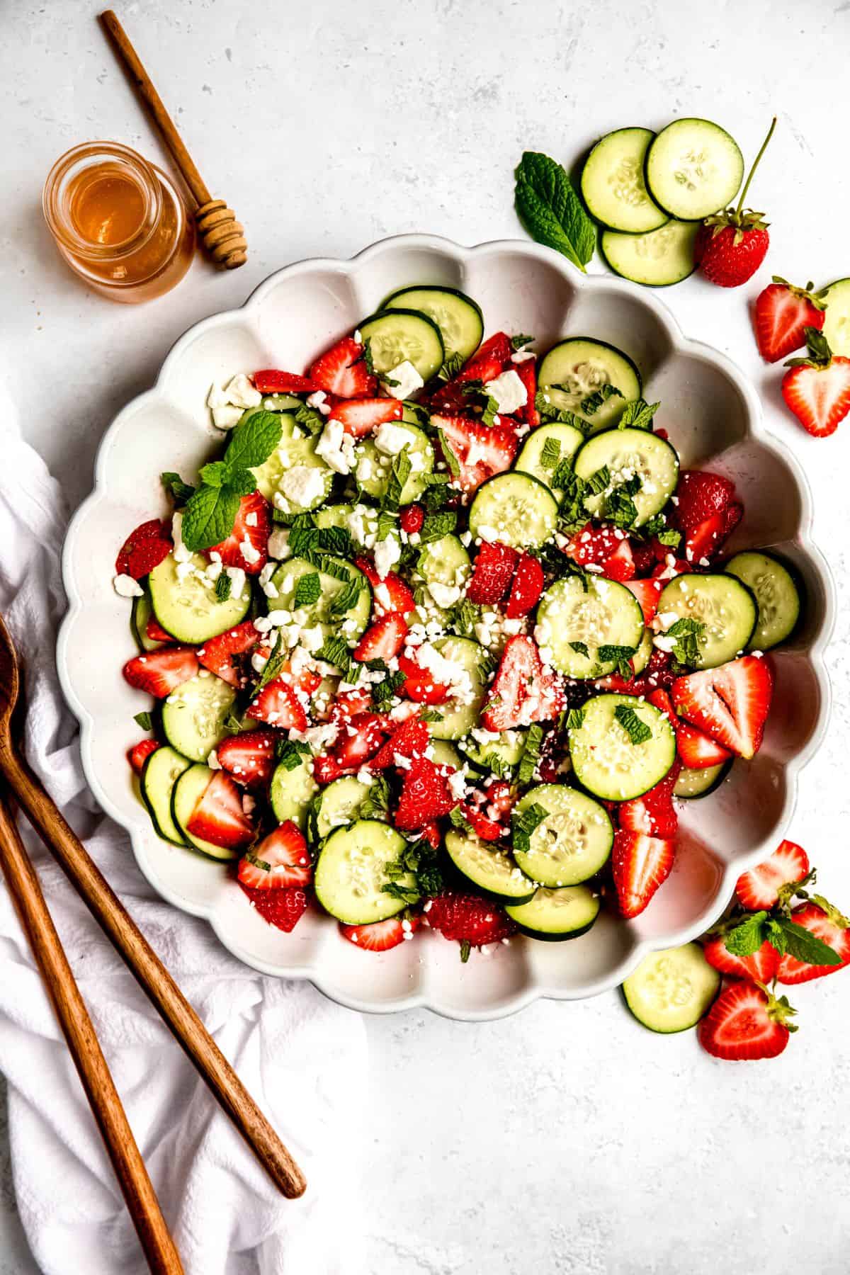 Image for Strawberry Cucumber Salad (For a Crowd!)
