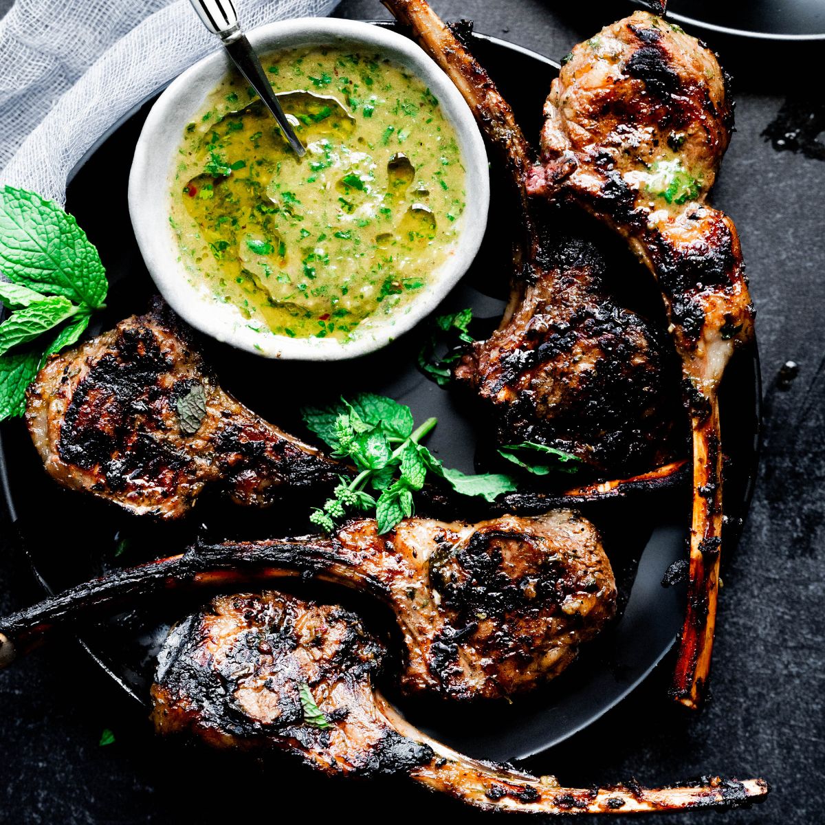 Image for Grilled Lamb Chops with Mint Sauce