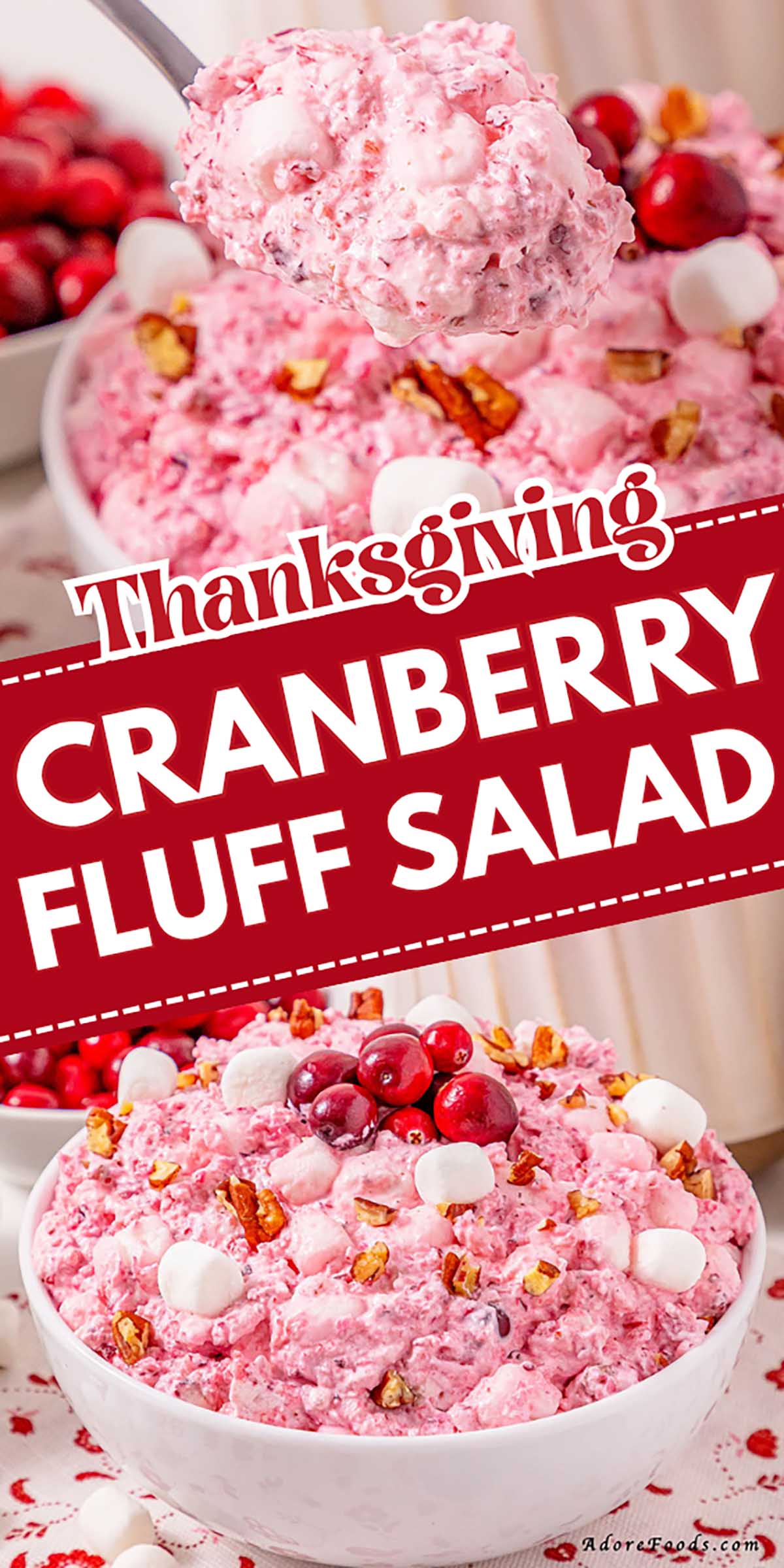 Old-Fashioned Cranberry Fluff Salad for Thanksgiving