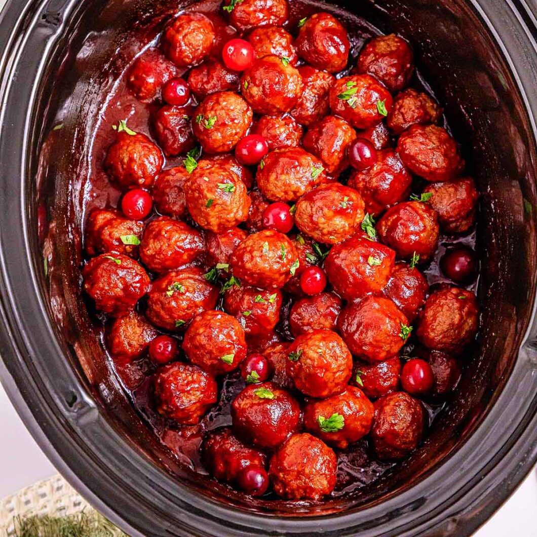Slow Cooker Cranberry Meatballs