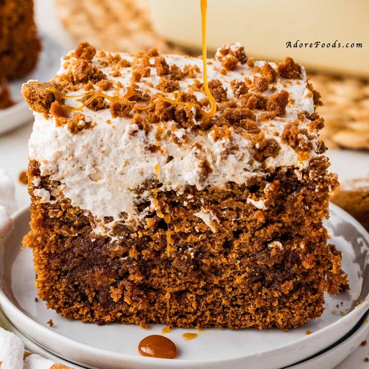 Image for Gingerbread caramel poke cake
